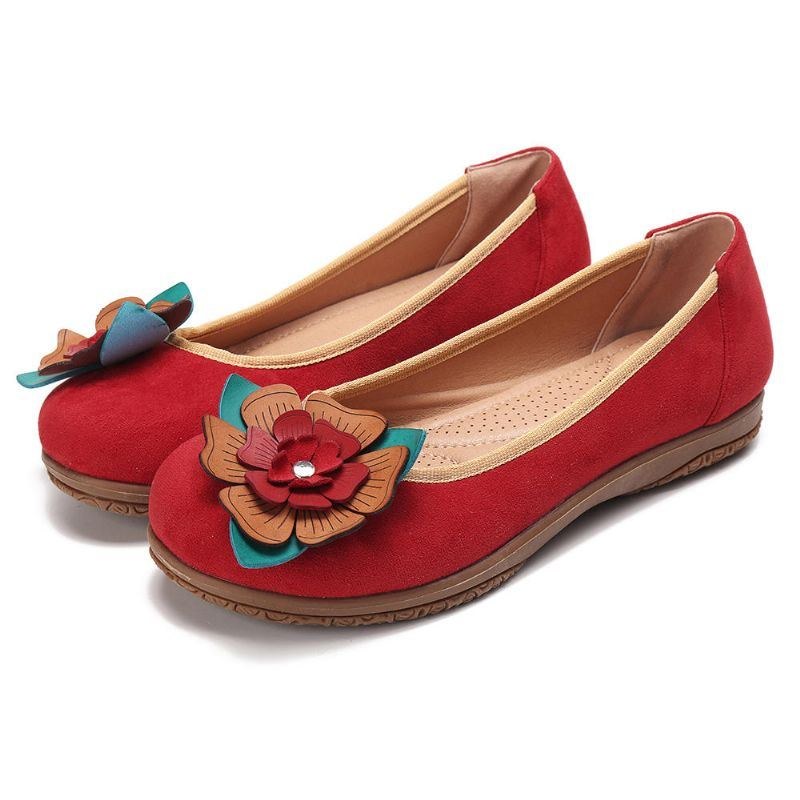 Dame Ruskind Flower Slip On Comfort Casual Flats