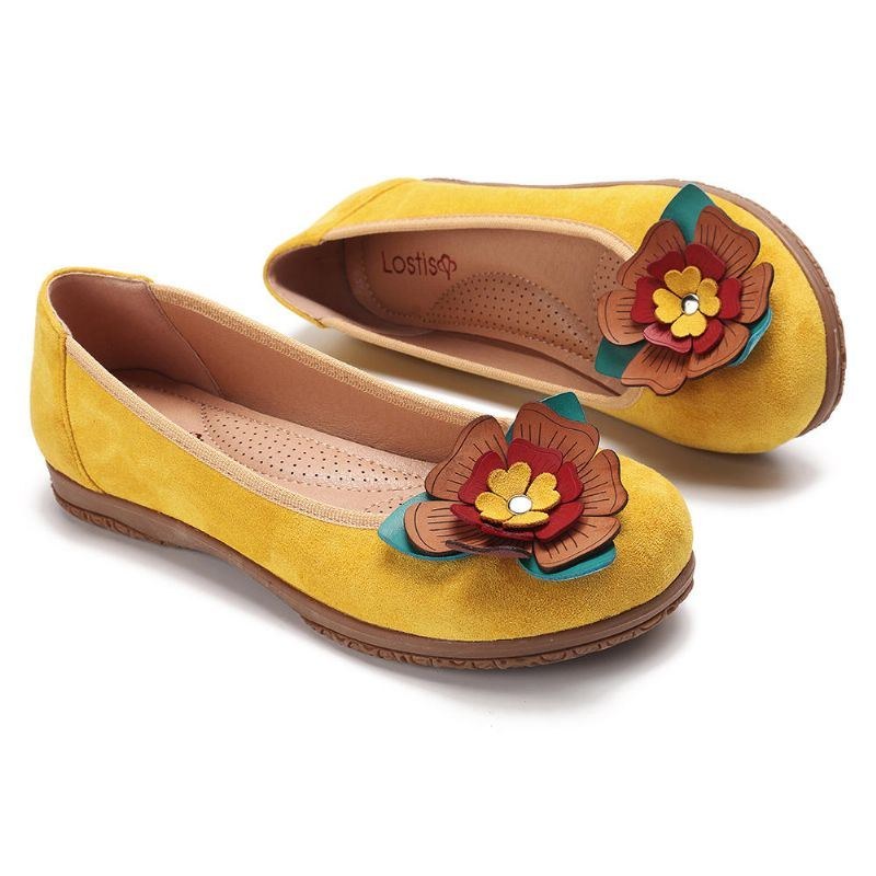 Dame Ruskind Flower Slip On Comfort Casual Flats