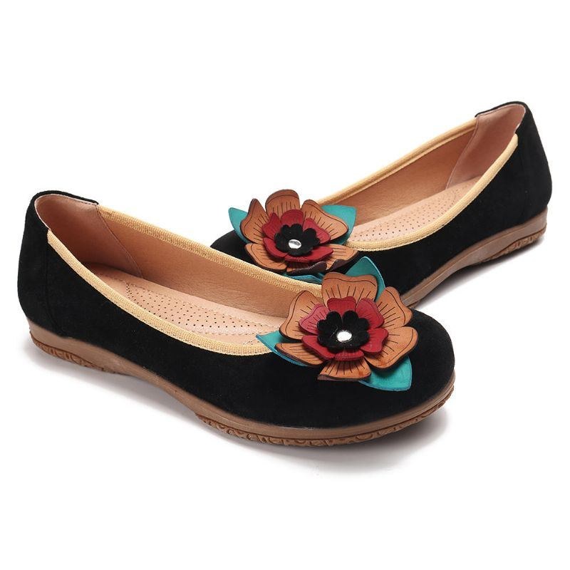 Dame Ruskind Flower Slip On Comfort Casual Flats