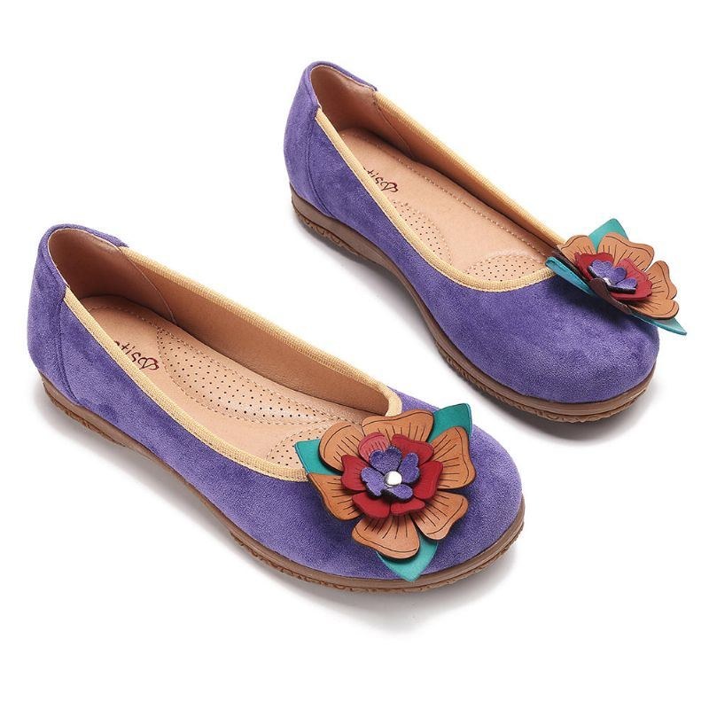 Dame Ruskind Flower Slip On Comfort Casual Flats