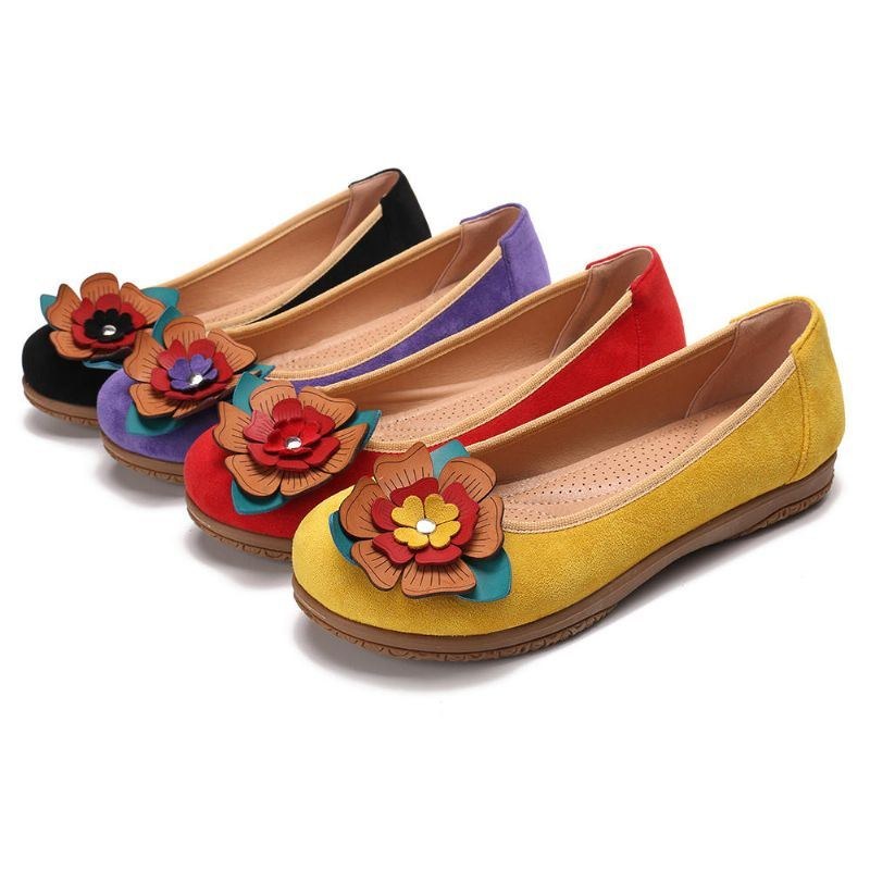 Dame Ruskind Flower Slip On Comfort Casual Flats