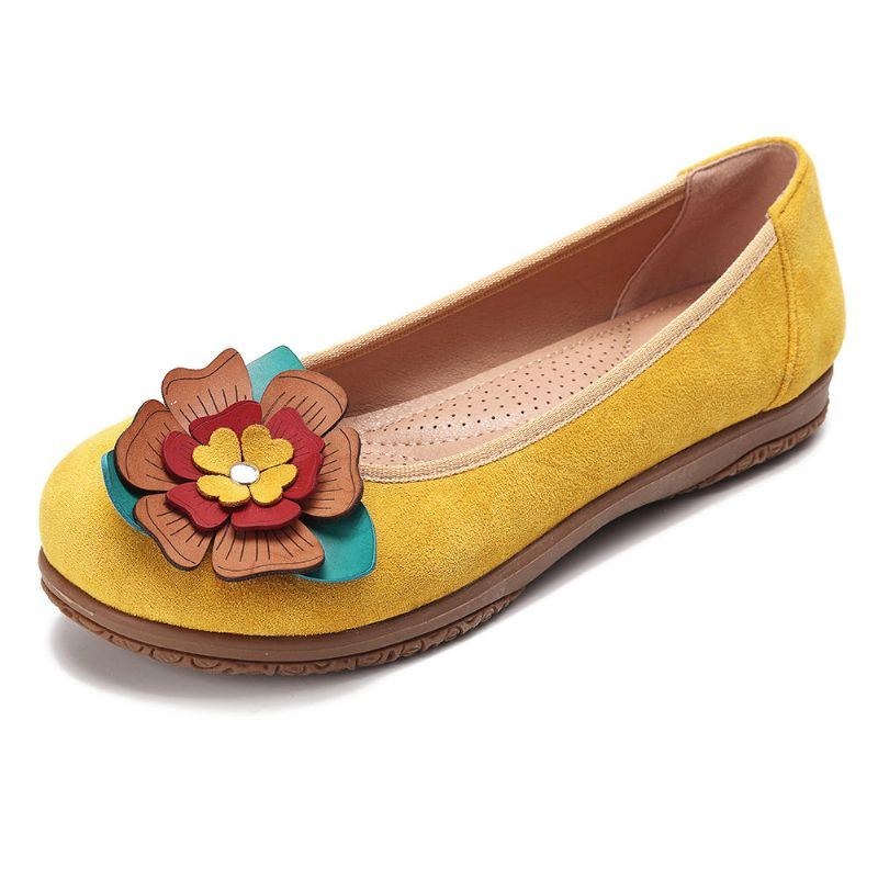 Dame Ruskind Flower Slip On Comfort Casual Flats