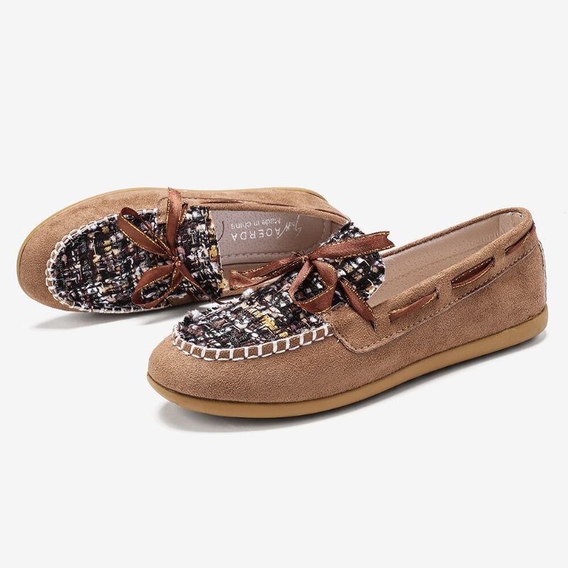 Dame Sommerfugleknude Dekor Lille Duft Vind Behagelig Åndbar Casual Slip On Loafers