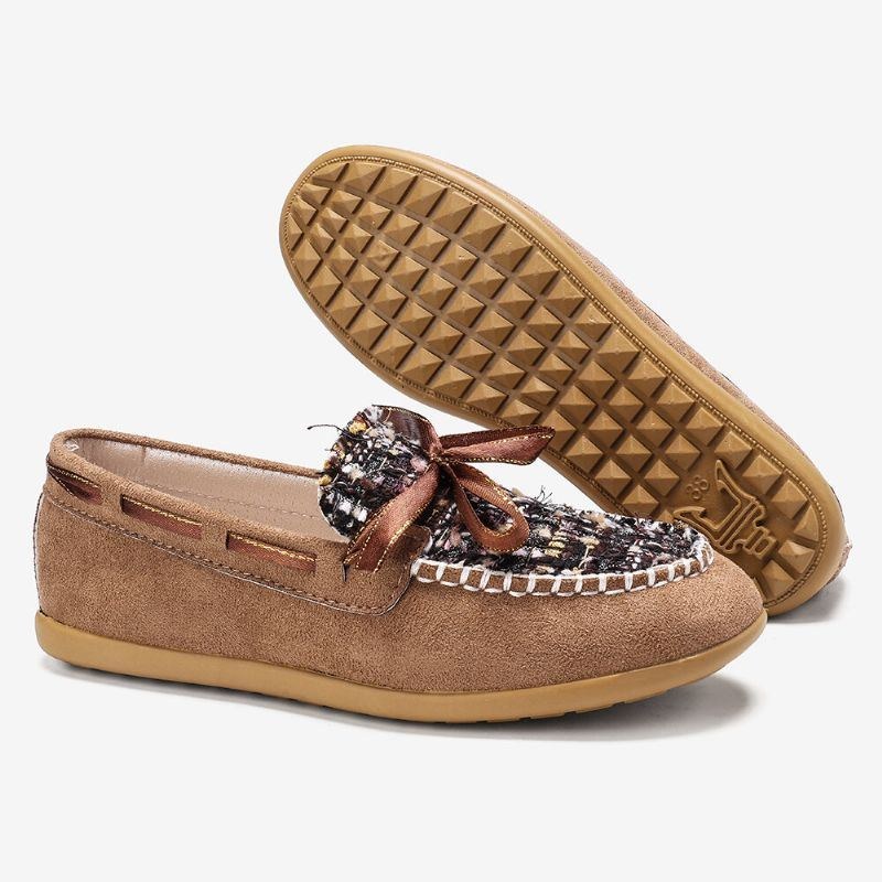 Dame Sommerfugleknude Dekor Lille Duft Vind Behagelig Åndbar Casual Slip On Loafers