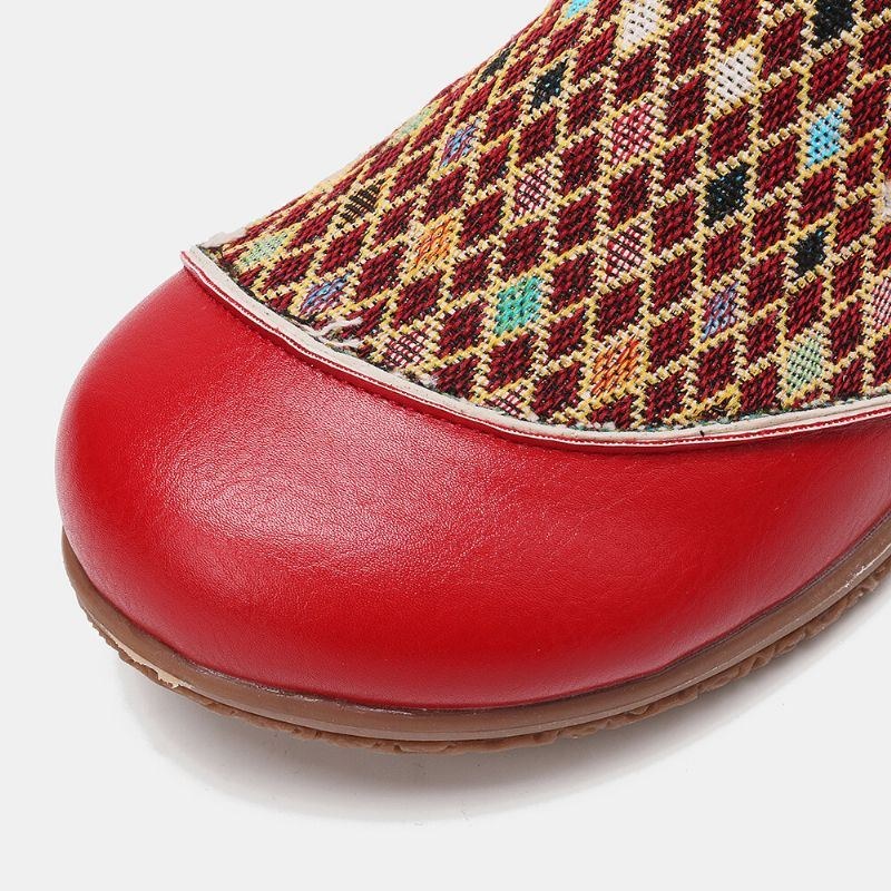 Dame Splejsningsmønster Lukkede Tå Loafers Slip On Casual Flats