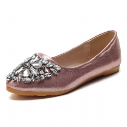 Dame Sweet Rhinestone Damer Letvægts Rhinestone Dressy Flats