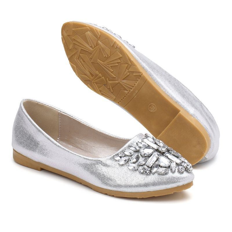 Dame Sweet Rhinestone Damer Letvægts Rhinestone Dressy Flats