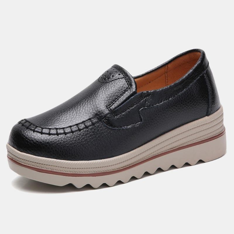 Dame Sy Platform Rund Toe Slip On Loafers