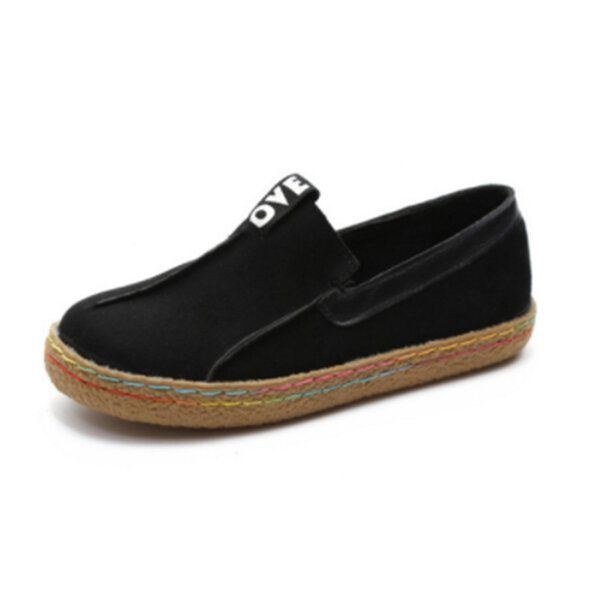 Dame Syning Blød Sål Rund Tå Slip On Casual Flats Loafers