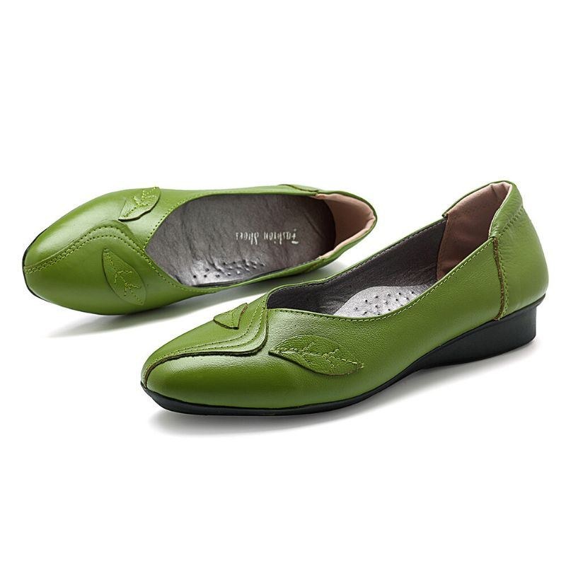 Damesko Blad Komfortabel Kausal Slip On Flats