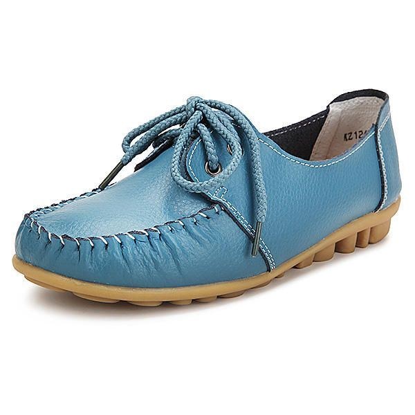 Kvinders Nye Trendy Afslappede Flad Hæl Sko Sløjfe Knude Rund Tå Slip Candy Color Loafer Sko