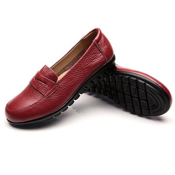 Nye Kvinder Bløde Afslappede Komfortable Flats Loafers Slip-on Fashion Rund Toe Flats Sko