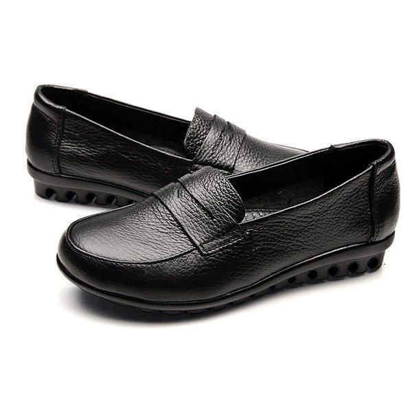 Nye Kvinder Bløde Afslappede Komfortable Flats Loafers Slip-on Fashion Rund Toe Flats Sko