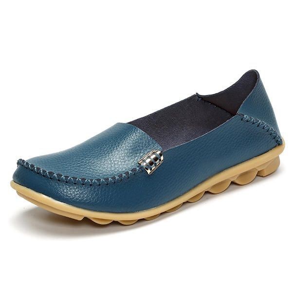 Stor Størrelse Kvinder Flade Sko Casual Komfortabel Udendørs Slip On Loafers