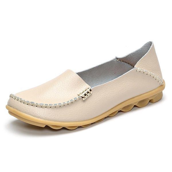 Stor Størrelse Kvinder Flade Sko Casual Komfortabel Udendørs Slip On Loafers