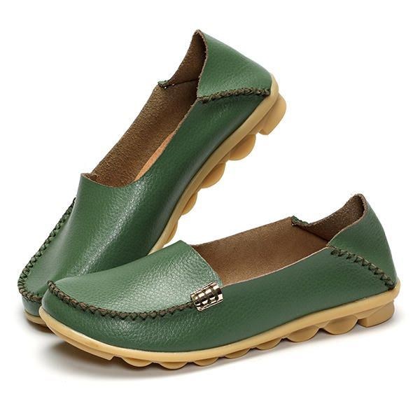 Stor Størrelse Kvinder Flade Sko Casual Komfortabel Udendørs Slip On Loafers