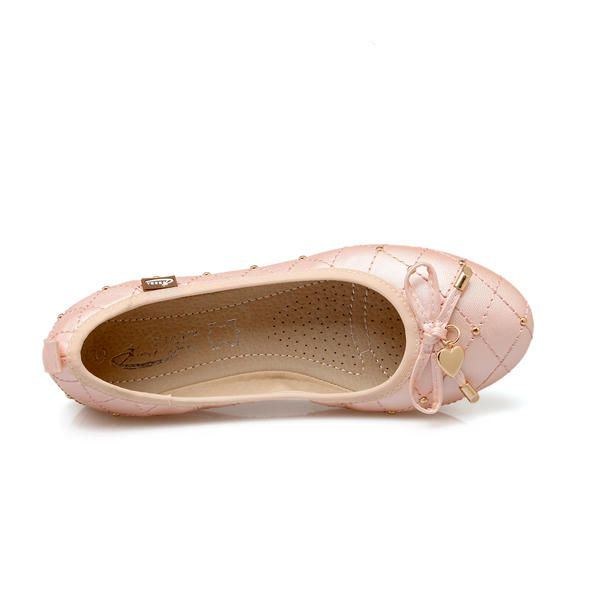 Stor Størrelse Kvinder Foldbare Ballet Flats Ensfarvede Slip-ons Bløde Flats