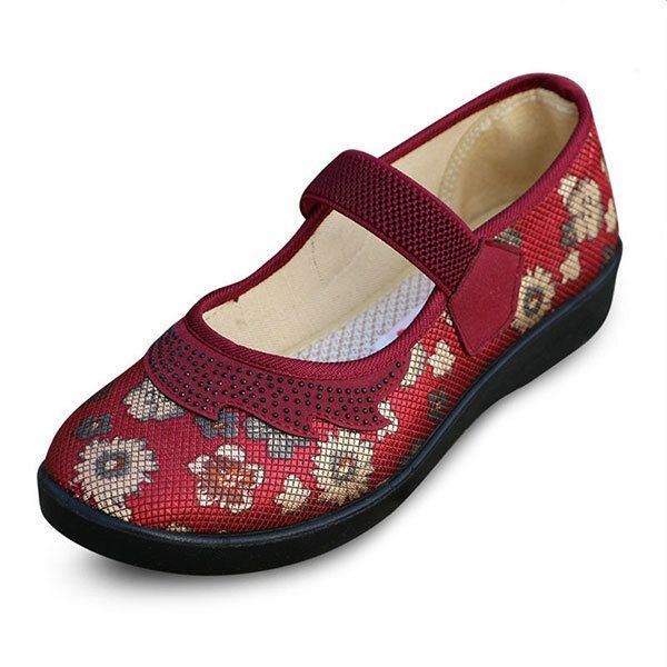 Stor Størrelse Kvinder Komfortable Flade Sko Bløde Slip On Casual Outdoor Loafers