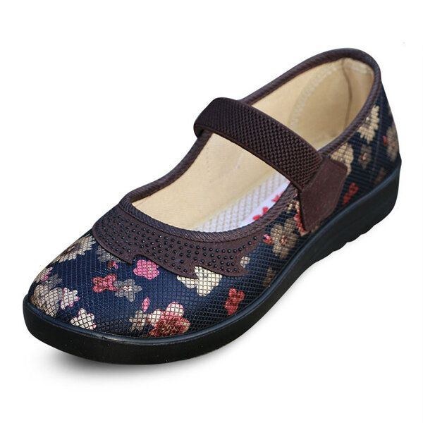 Stor Størrelse Kvinder Komfortable Flade Sko Bløde Slip On Casual Outdoor Loafers