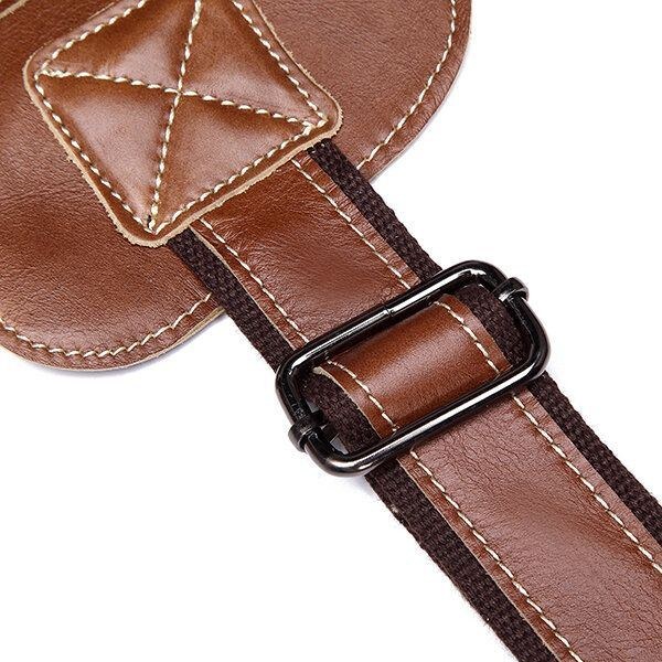 Bullcaptain® Men Ægte Læder Slyngetaske Business Casual Udendørs Bryst Crossbody Taske Til Ipad Mini