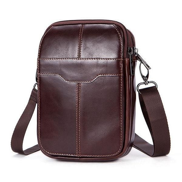 Dame Ægte Læder Casual Business Vintage Crossbody Taske