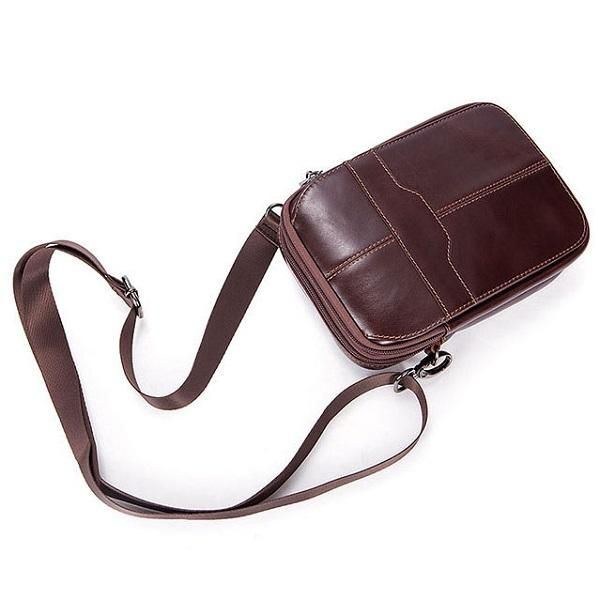 Dame Ægte Læder Casual Business Vintage Crossbody Taske