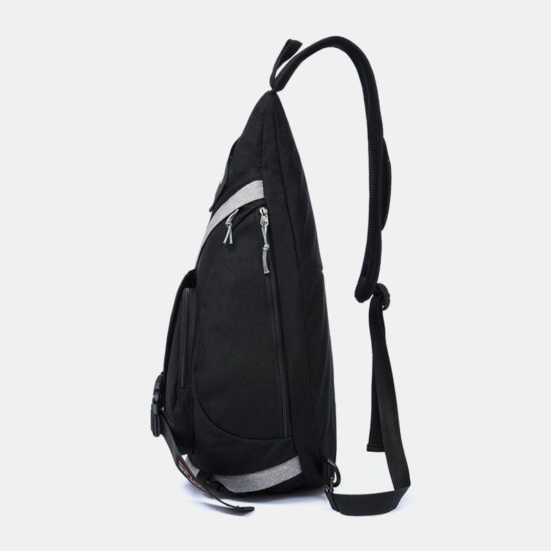 Herre 2 Stk Usb-opladningsøretelefoner Stor Kapacitet Multifunktion Vandtæt Crossbody-taske Brysttaske Sling Bag