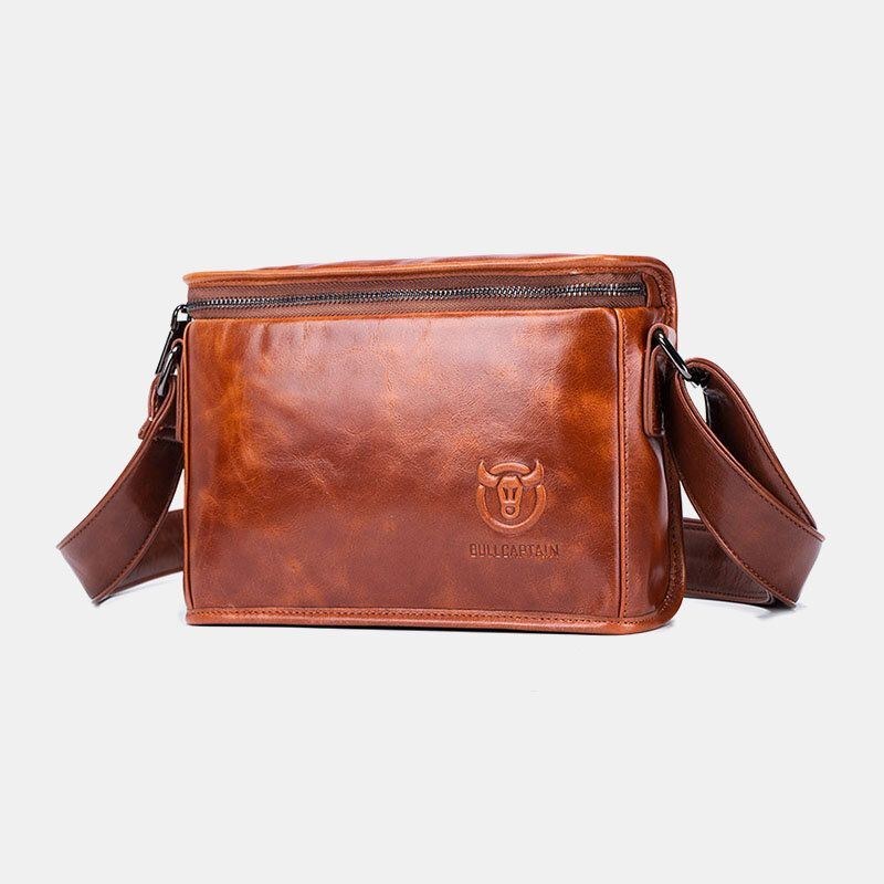 Herre Ægte Læder Anti-tyveri Slidfast 7.9 Tommer Ipad Vintage Firkantet Taske Crossbody Taske Skuldertaske