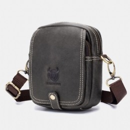 Herre Ægte Læder Multi-layers Casual Crossbody Taske Skuldertaske