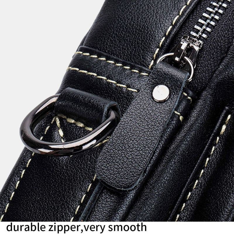 Herre Ægte Læder Multi-lomme Vandtæt Vintage Håndtaske Crossbody Taske Skuldertaske