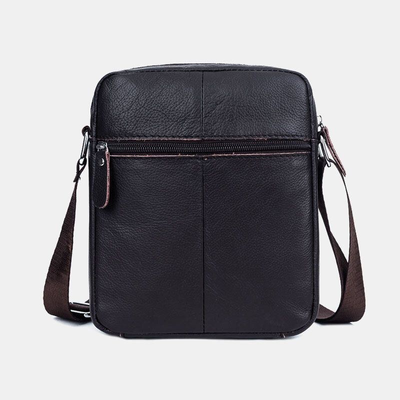 Herre Ægte Læder Vandtæt Multifunktion Multi-lags Crossbody Taske Skuldertaske