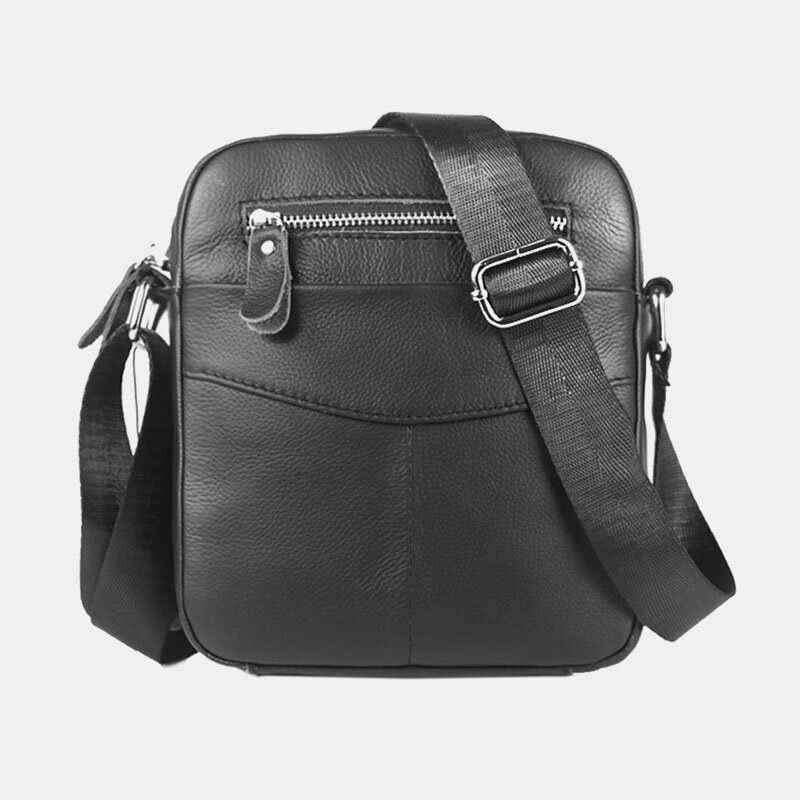 Herre Ægte Læder Vandtæt Multifunktion Multi-lags Crossbody Taske Skuldertaske