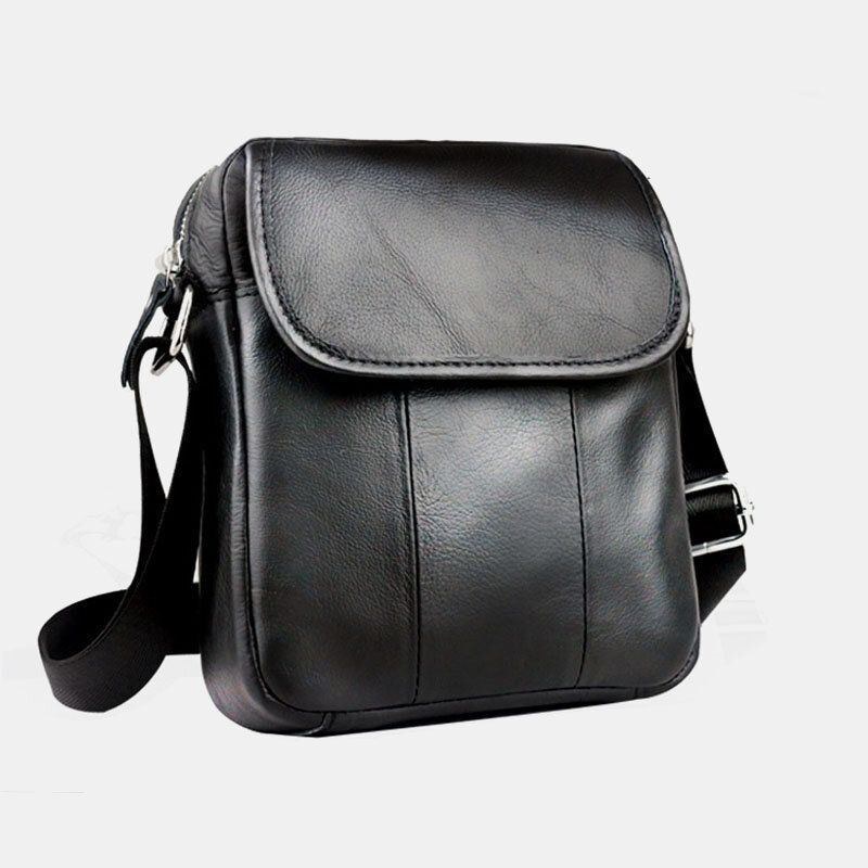 Herre Ægte Læder Vandtæt Multifunktions Tyverisikring Casual Crossbody Taske Skuldertaske