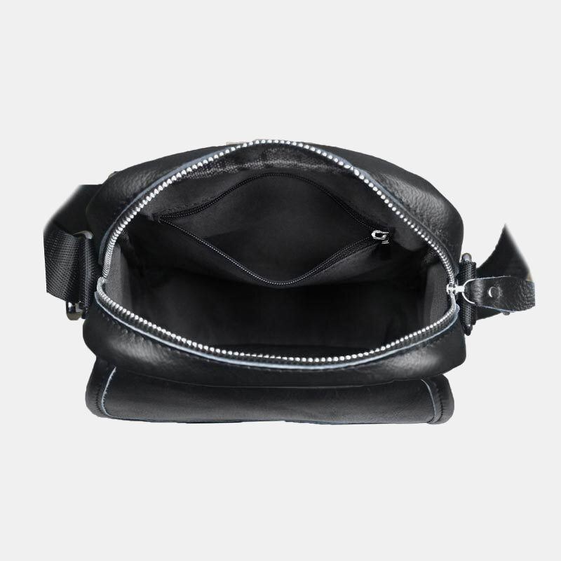 Herre Ægte Læder Vandtæt Multifunktions Tyverisikring Casual Crossbody Taske Skuldertaske