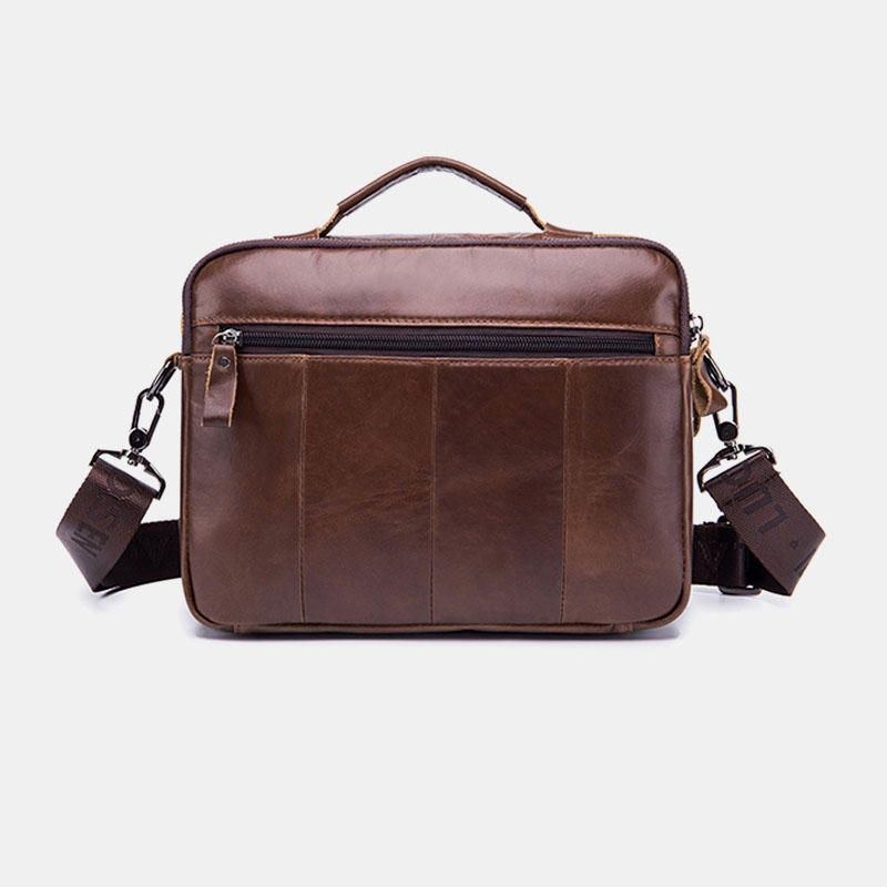 Herre Ægte Læder Vintage Business Taske Crossbody Taske Håndtaske Til Arbejde