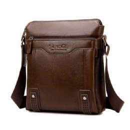 Herre Business Messenger Bag Solid Crossbody Skuldertaske