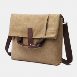 Herre Canvas Anti-tyveri Vandafvisende Vintage Messenger Bag Skuldertaske Crossbody Bag Håndtaske