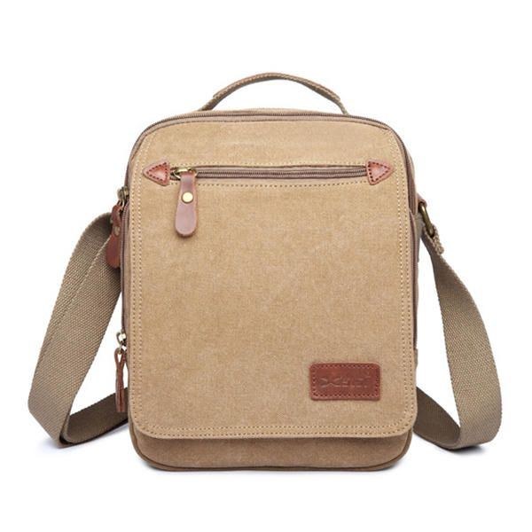 Herre Canvas Håndtaske Ipad Taske Outdoor Crossbody Taske