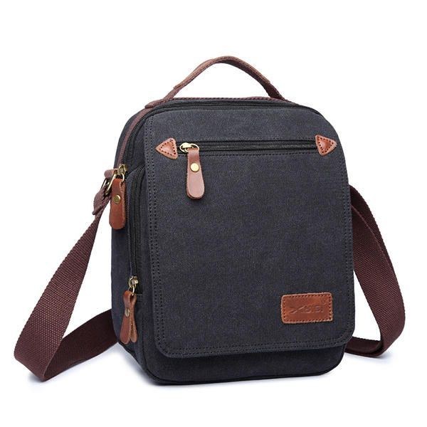 Herre Canvas Håndtaske Ipad Taske Outdoor Crossbody Taske