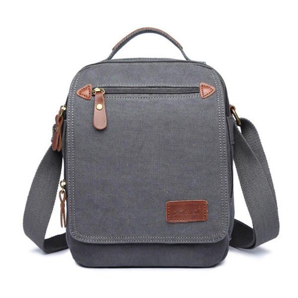 Herre Canvas Håndtaske Ipad Taske Outdoor Crossbody Taske