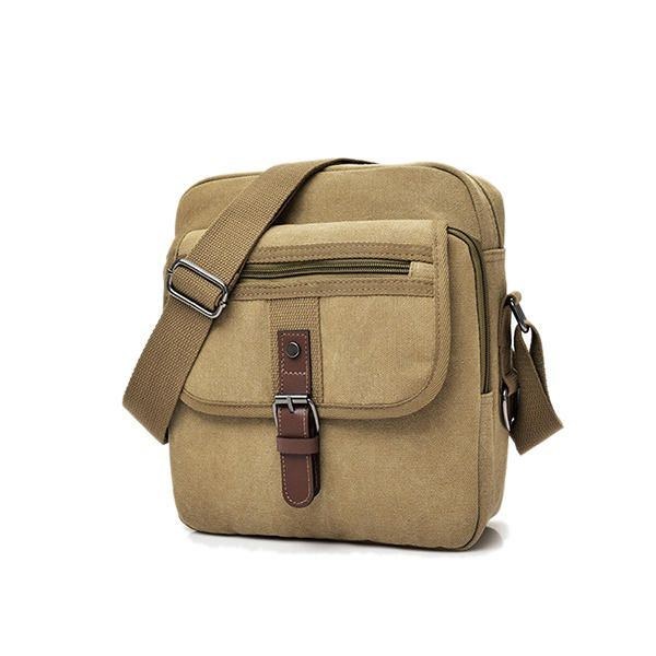 Herre Canvas Multifunktionel Vintage Crossbody-taske Skuldertaske Casual Business Travel Pack