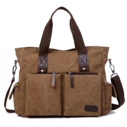 Herre Canvas Outdoor Casual Traveling Taske Med Stor Kapacitet