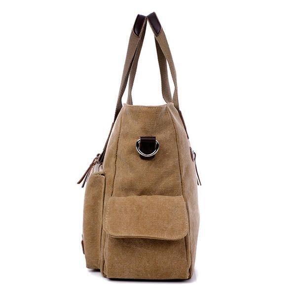 Herre Canvas Outdoor Casual Traveling Taske Med Stor Kapacitet