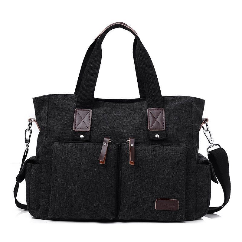 Herre Canvas Outdoor Casual Traveling Taske Med Stor Kapacitet