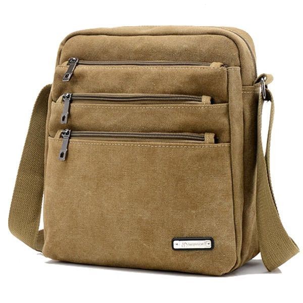 Herre Canvas Outdoor Leisure Crossbody Tasker