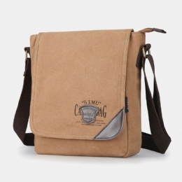 Herre Canvas Retro Skuldertaske Med Stor Kapacitet Crossbody-taske