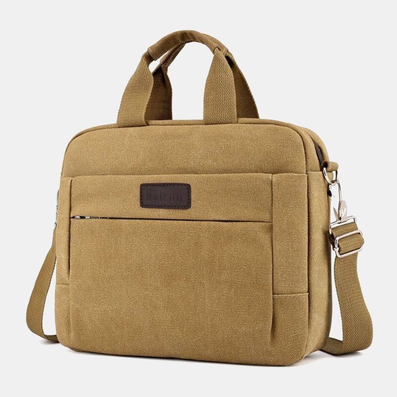 Herre Canvas Skuldertaske Crossbody Bag Håndtaske Business Taske