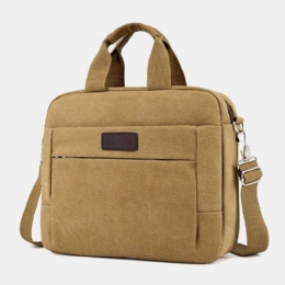 Herre Canvas Skuldertaske Crossbody Bag Håndtaske Business Taske