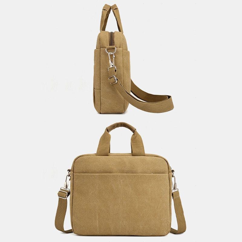 Herre Canvas Skuldertaske Crossbody Bag Håndtaske Business Taske