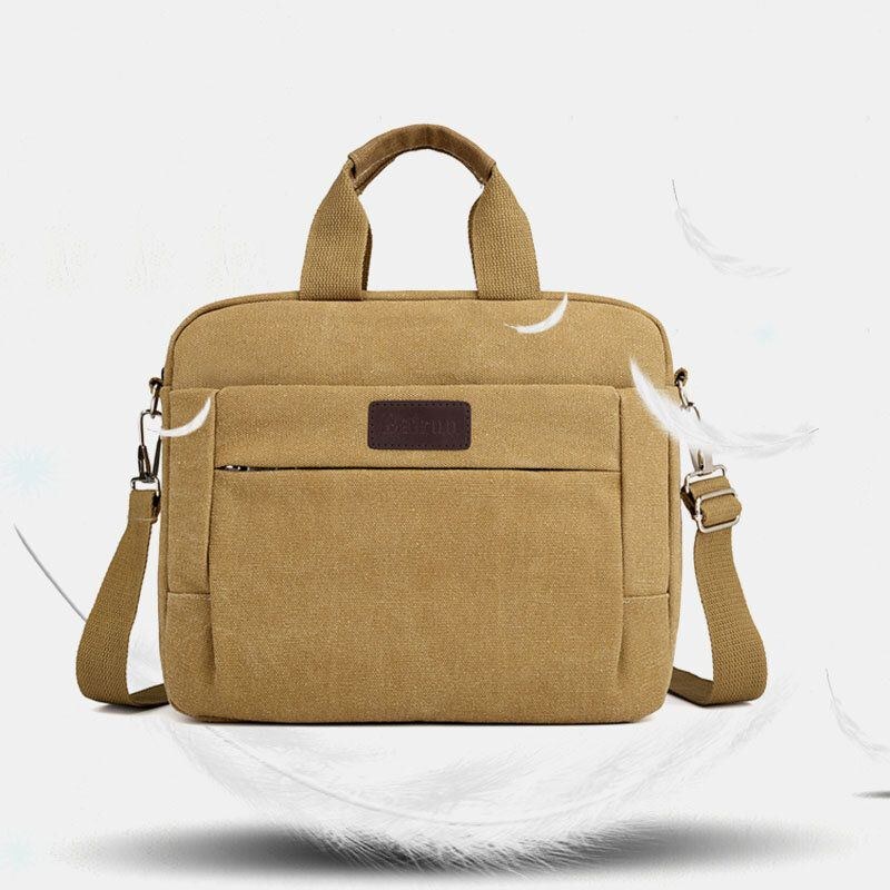 Herre Canvas Skuldertaske Crossbody Bag Håndtaske Business Taske